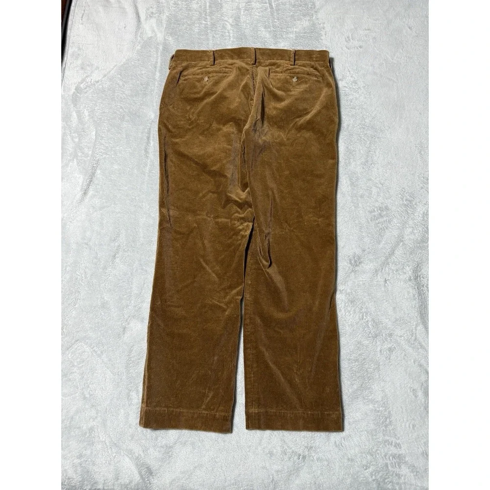 Polo Ralph Lauren Corduroy Pants Mens 35x28 Brown‎ Classic Fit Stretch